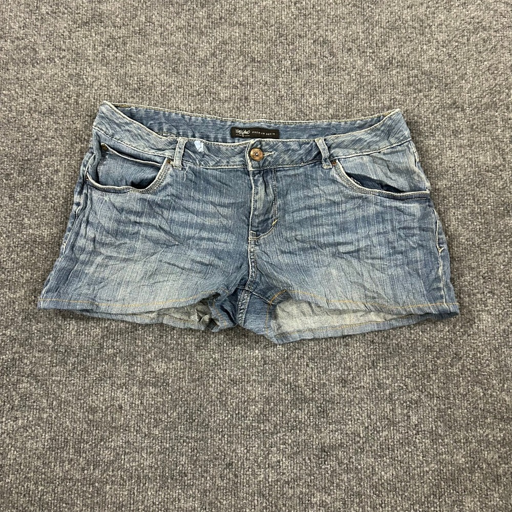 Mossimo Shorts Womens Size 10 Blue Denim Low Rise Casual Medium Wash Stretch